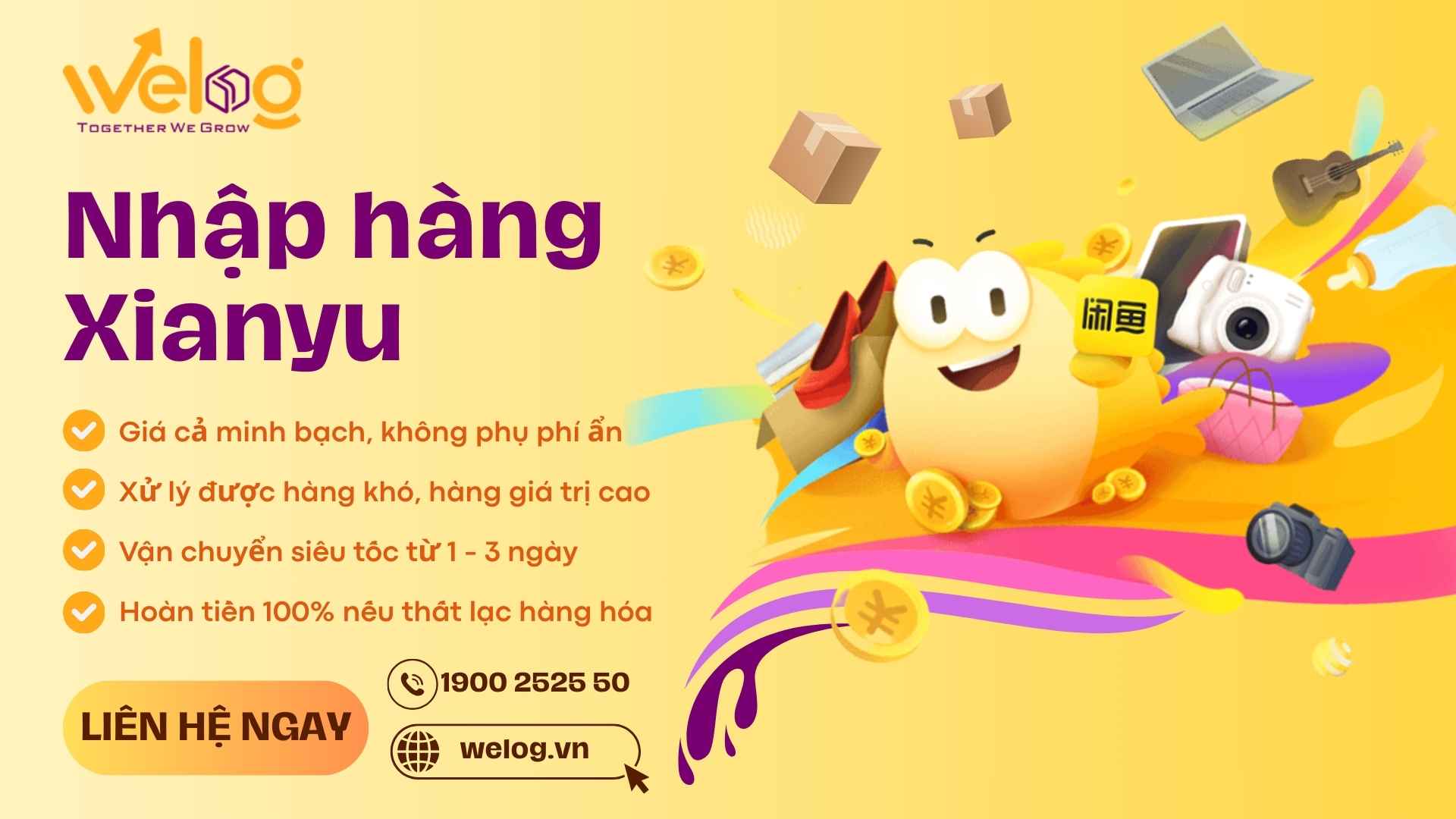 Dịch vụ nhập hộ hàng Xianyu tại WeLog Logistics